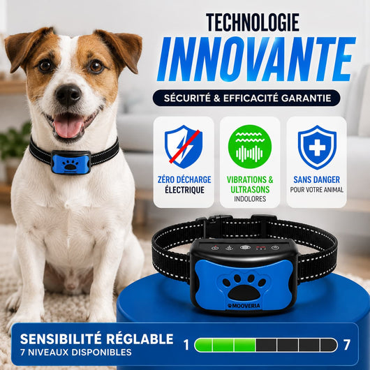 Collier anti-aboiement sans décharge pour chien